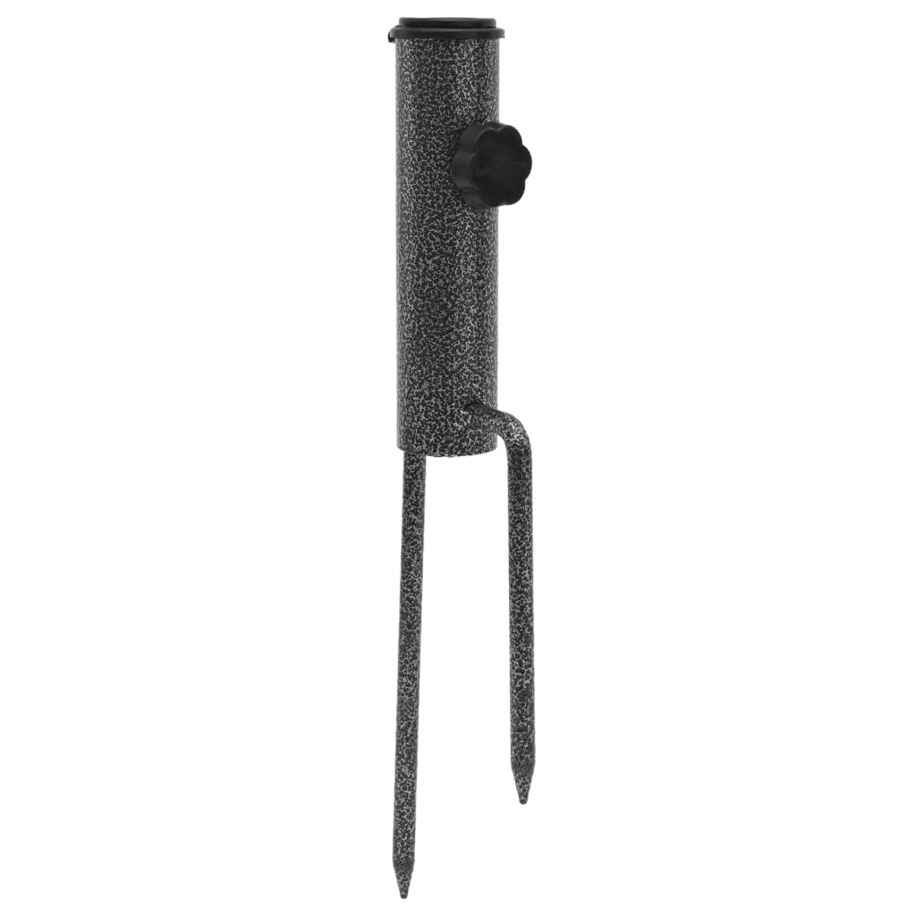 vidaXL Parasol Stands with Spikes 2 pcs 3.5"x13.8" Galvanized Steel