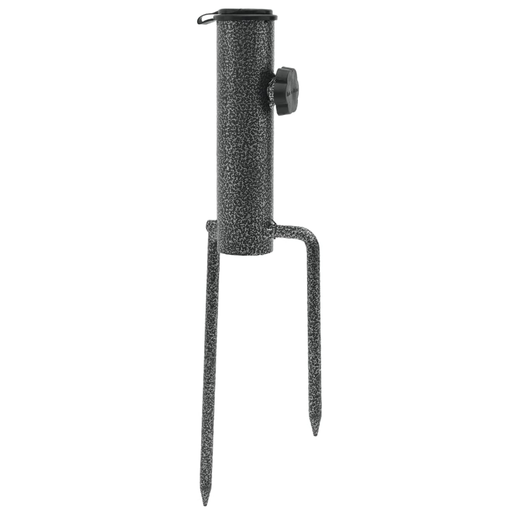 vidaXL Parasol Stands with Spikes 2 pcs 3.5"x13.8" Galvanized Steel