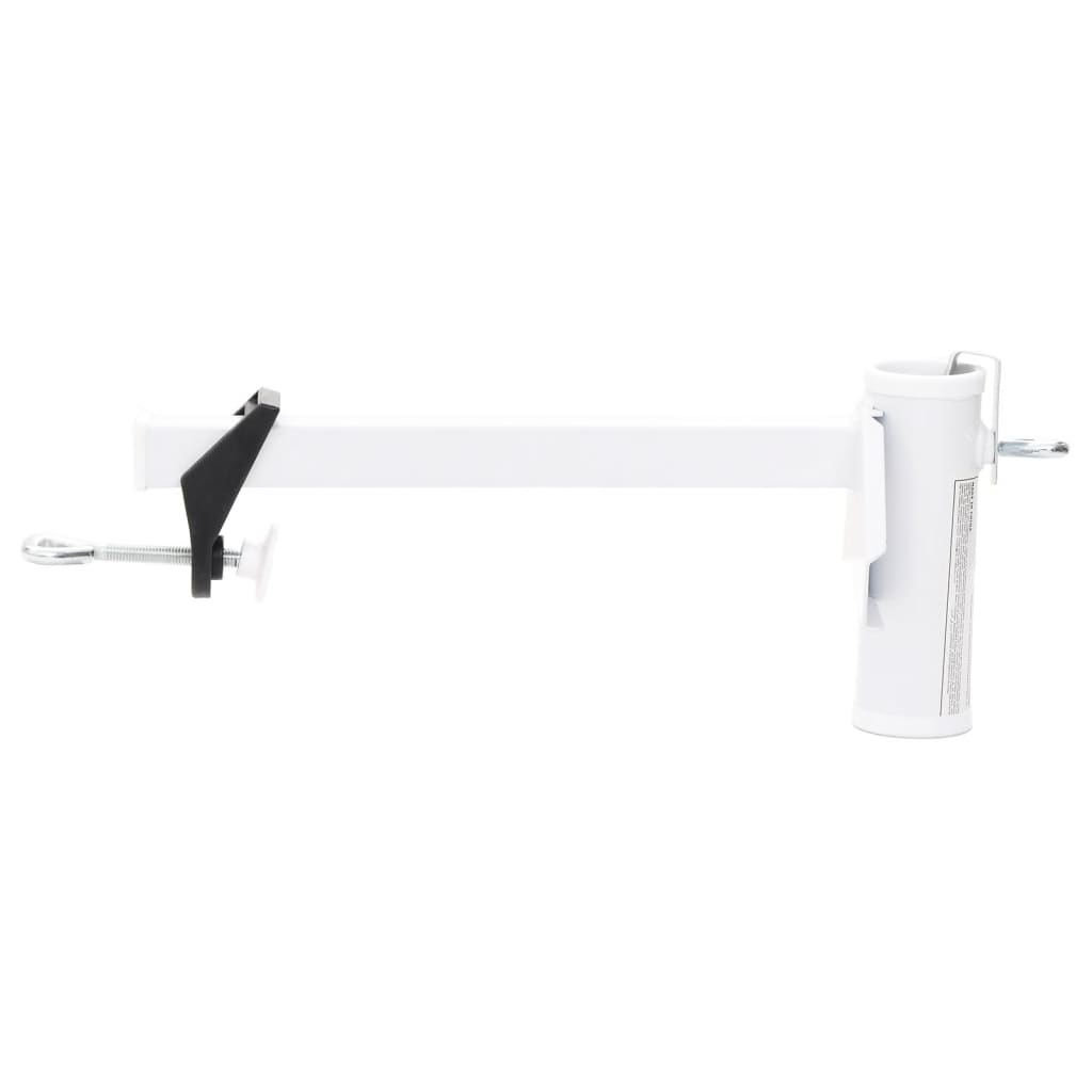 vidaXL Umbrella Clamp for Balcony White 1.5" Steel