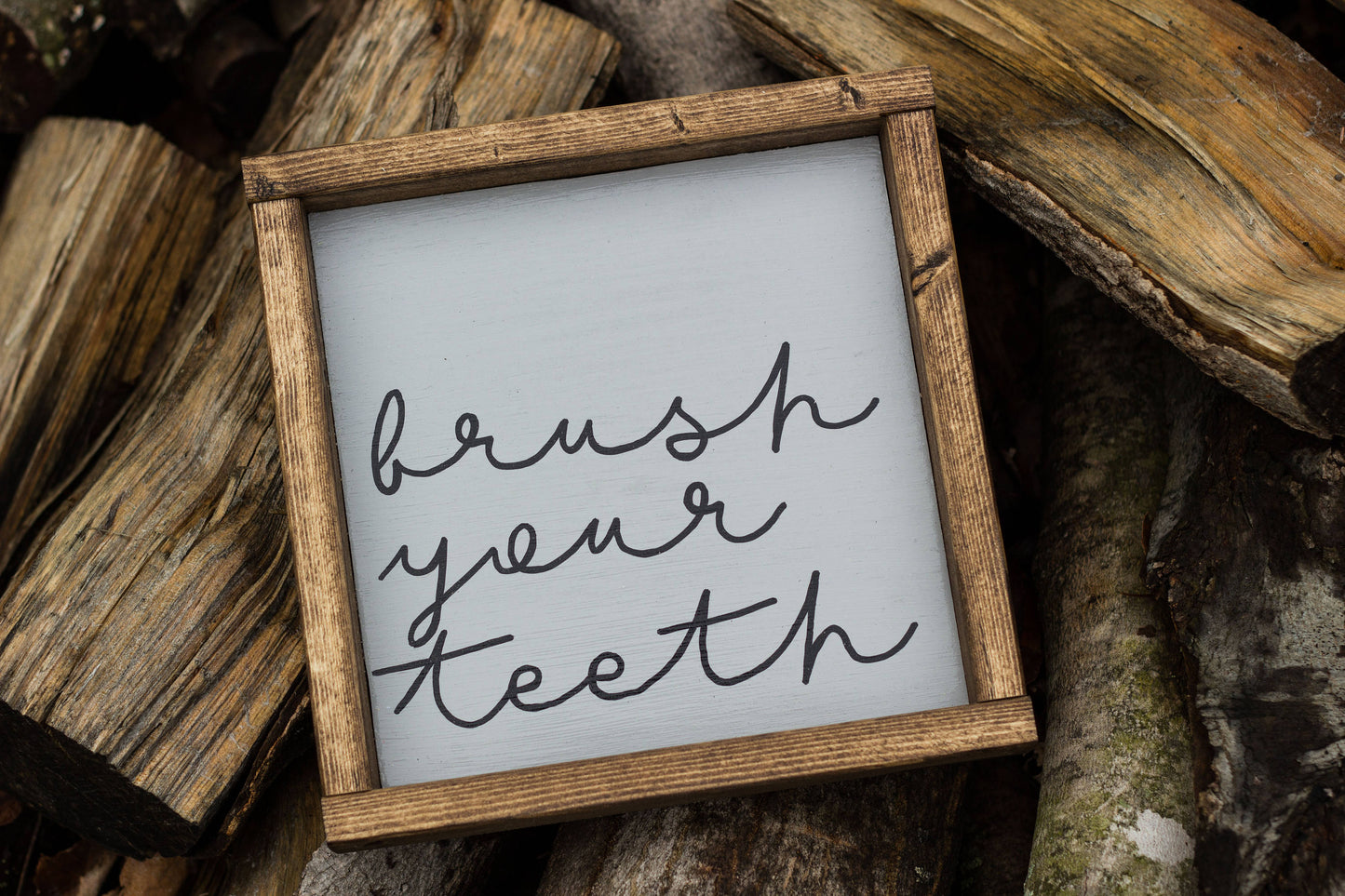 Wash Your Hands Sign Brush Your Teeth