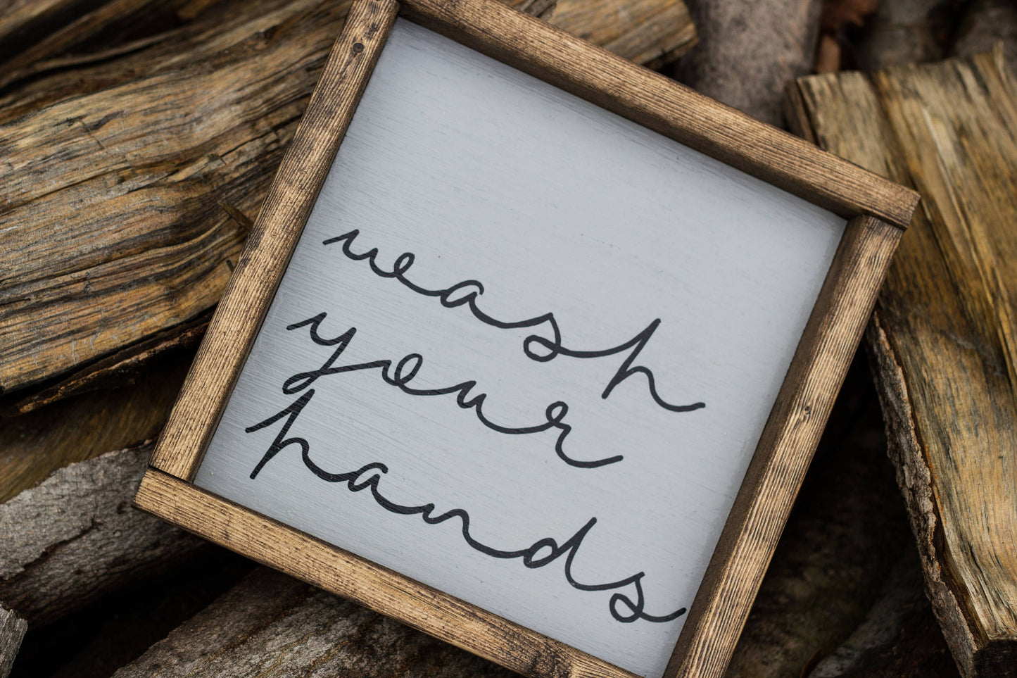 Wash Your Hands Sign Brush Your Teeth