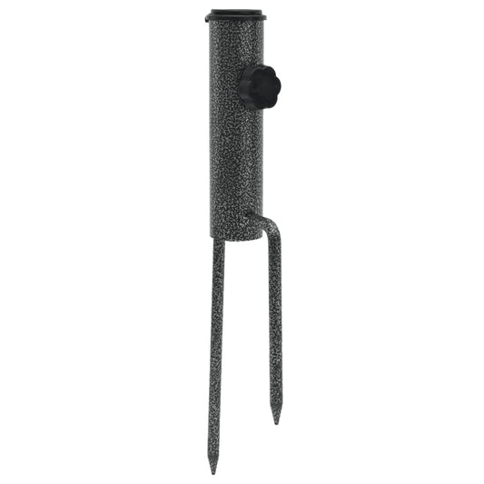 vidaXL Parasol Stands with Spikes 2 pcs 3.5"x13.8" Galvanized Steel