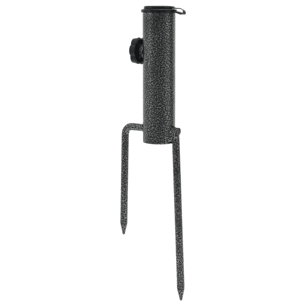vidaXL Parasol Stands with Spikes 2 pcs 3.5"x13.8" Galvanized Steel