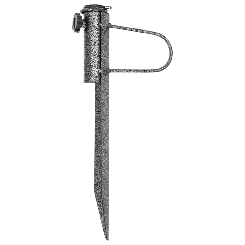 vidaXL Parasol Stands with Spikes 2 pcs 7.5"x16.5" Galvanized Steel