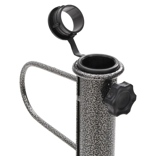vidaXL Parasol Stands with Spikes 2 pcs 7.5"x16.5" Galvanized Steel
