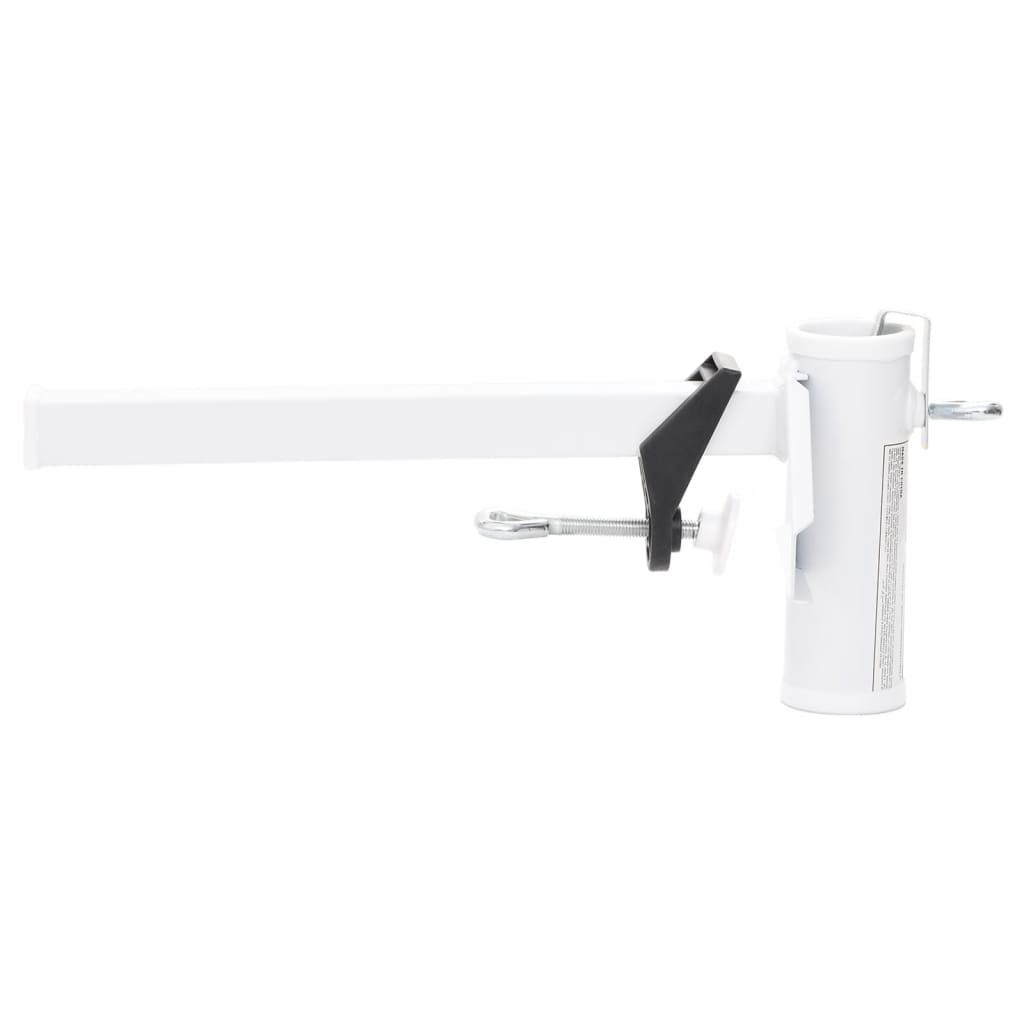 vidaXL Umbrella Clamp for Balcony White 1.5" Steel
