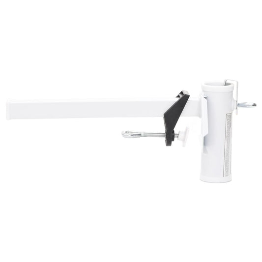 vidaXL Umbrella Clamp for Balcony White 1.5" Steel